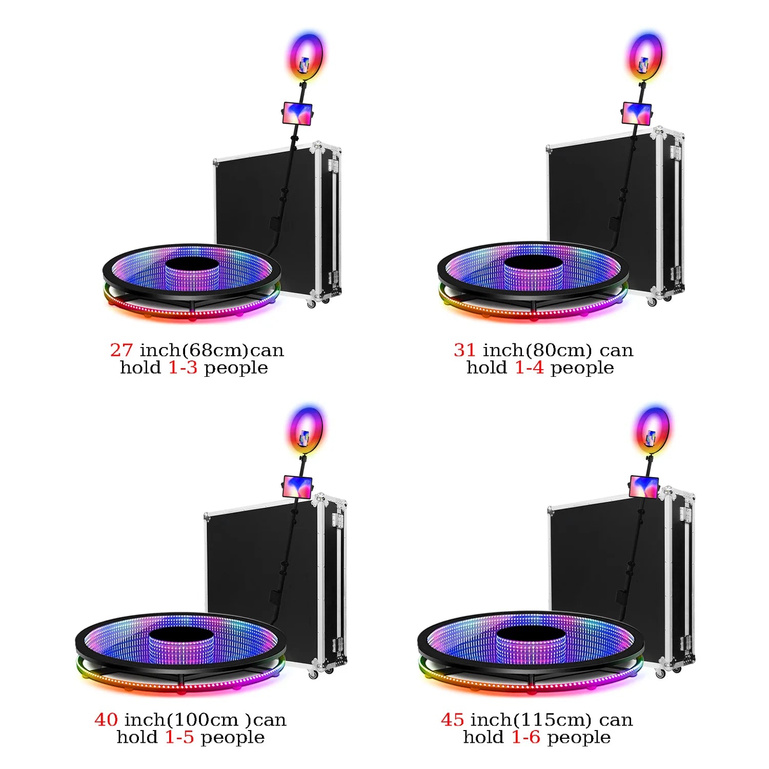 Deluxe 360 Full LED Photo Booth