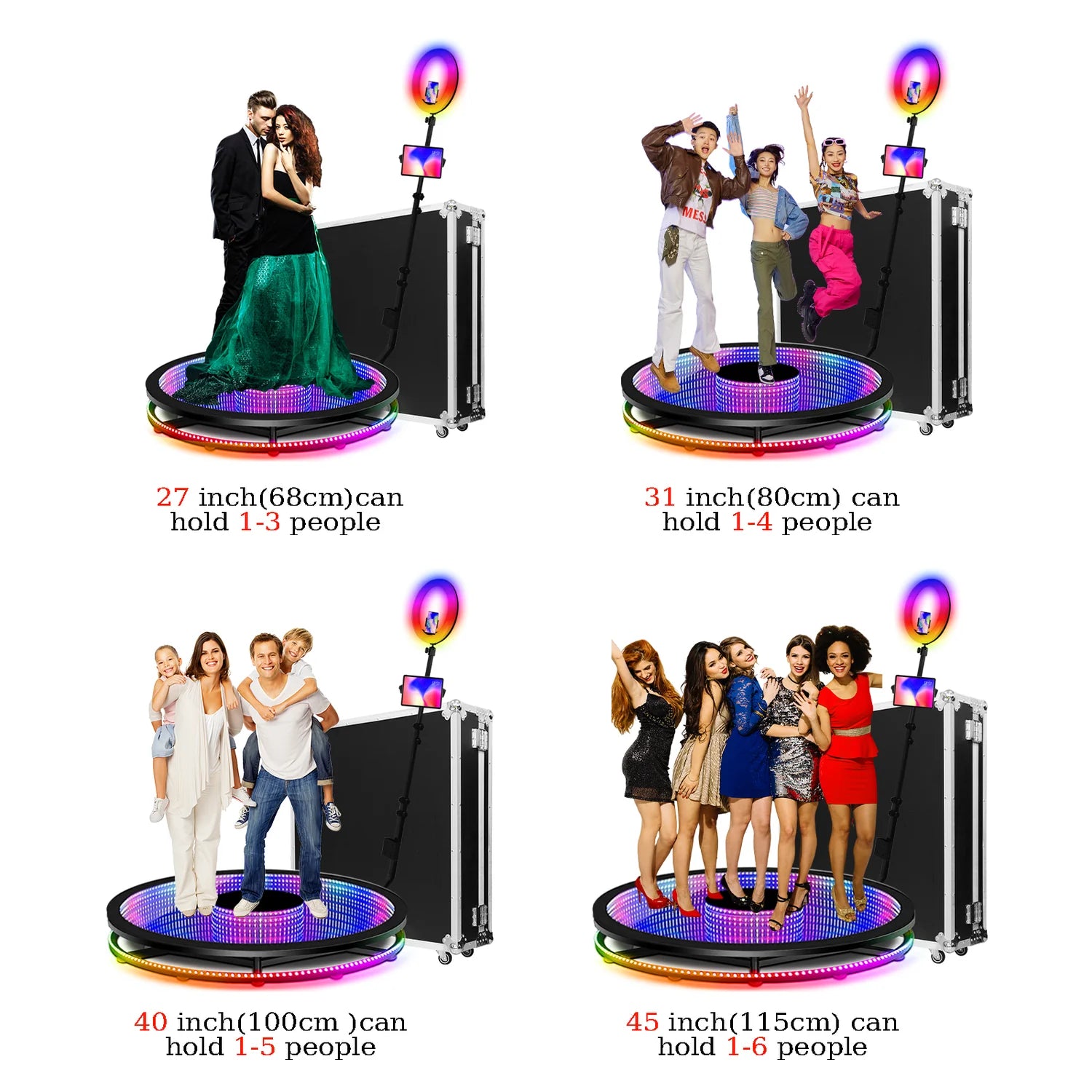 Deluxe 360 Full LED Photo Booth