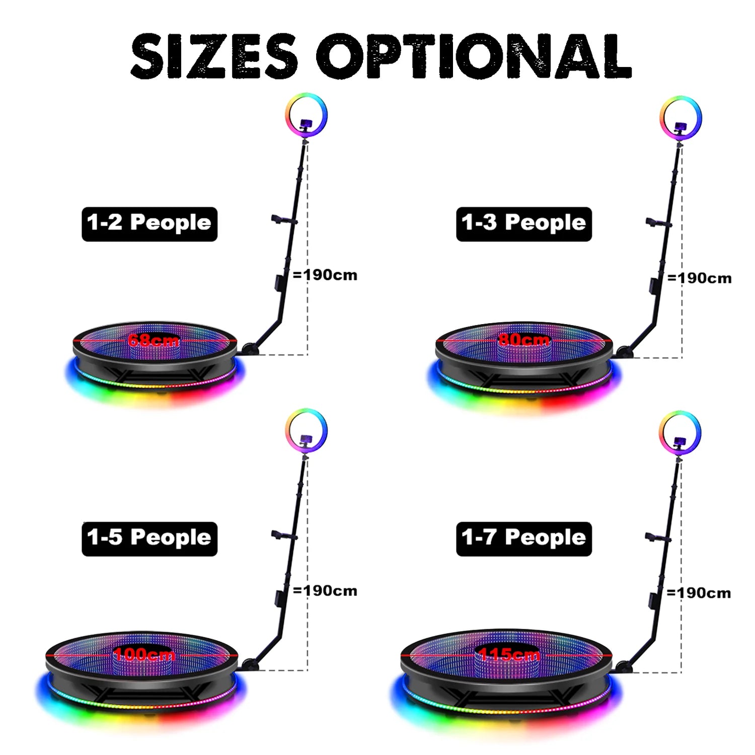 Deluxe 360 Full LED Photo Booth