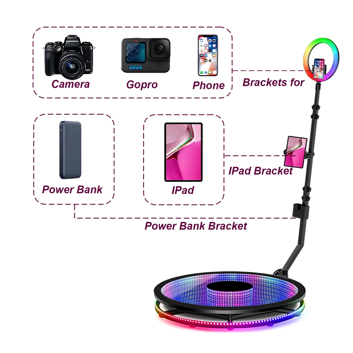 Deluxe 360 Full LED Photo Booth