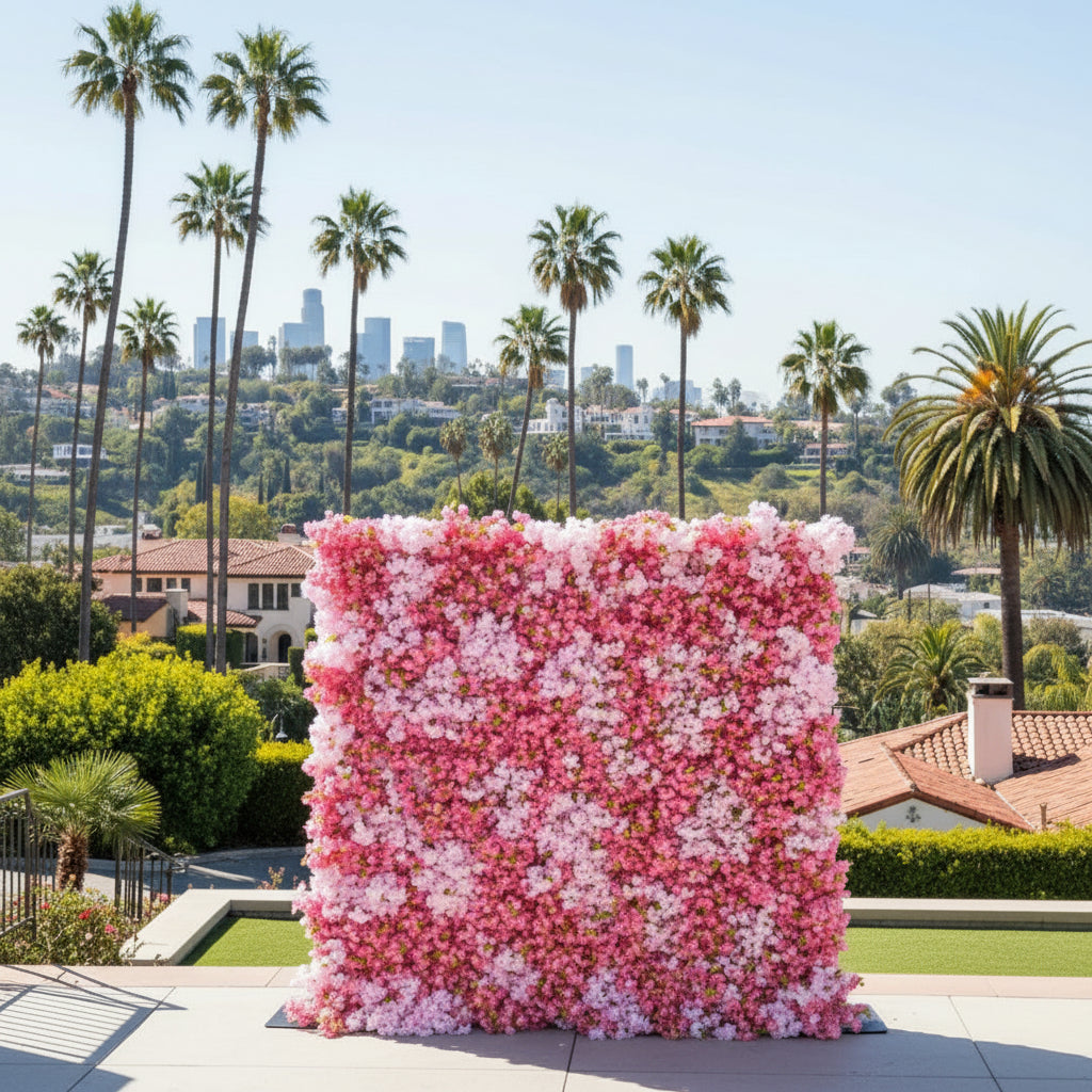 Pink Cherry Blossom Flower Wall - 085 – The Flower Wall Company