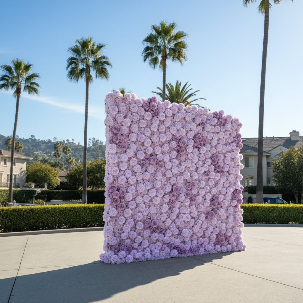 Classic Purple Lavender Rose Flower Wall - 270