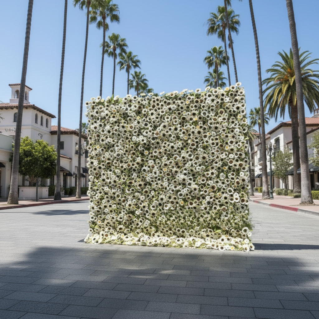 Yellow Cream Sunflower Wall - 091
