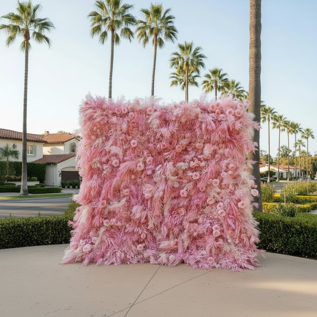 Into The Meadow Light Pink Rose Flower Wall - 053