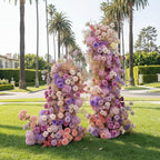 Purple Pink Babys Breath Premium 2 Piece Arch Set - 4593