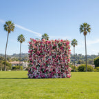 Dripping Pink & White Greenery Premium Flower Wall - 136