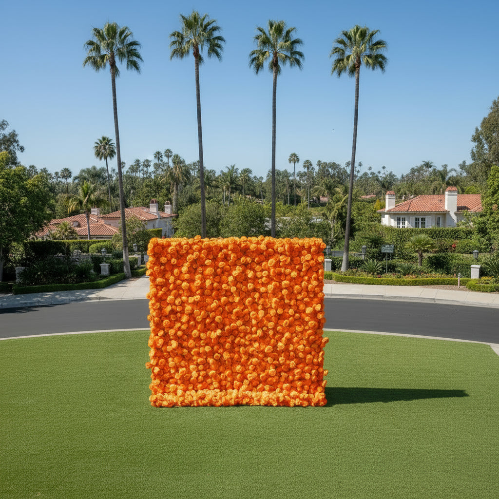 Orange Wild Rose Flower Wall Backdrop - 238