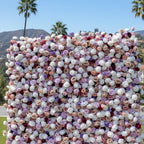 Purple and Pink Blush Cream Premium Rose Flower Wall - 193