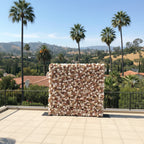 Brown, Cream and White Rose Premium Flower Wall - 130