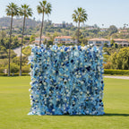 Into The Meadow Dripping Blue & White Flower Wall - 284