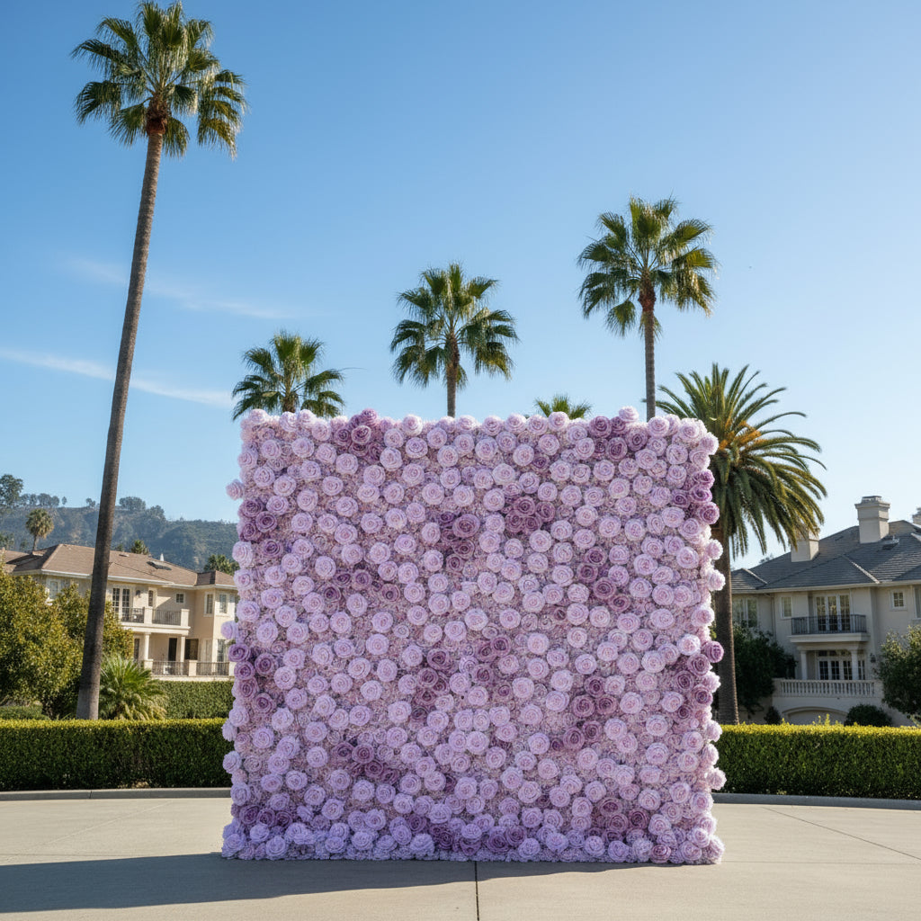 Classic Purple Lavender Rose Flower Wall - 270