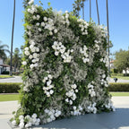 Green & White Baby's Breath Premium Flower Wall - 233