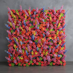 Into the Meadow Pink, Orange, Yellow, Purple and Green Wild Flower Wall Backdrop - 307