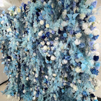 Into The Meadow Dripping Blue & White Flower Wall - 284