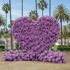 Light Purple Premium Wild Rose Heart Flower Arch #4912