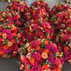 Orange, Pink and Yellow Premium Flower Ball - 1046