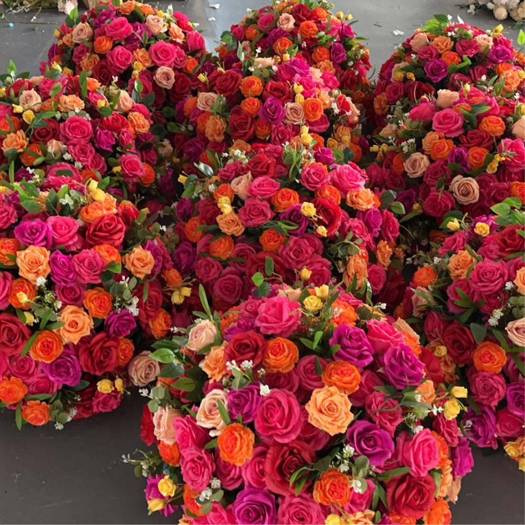 Orange, Pink and Yellow Premium Flower Ball - 1046