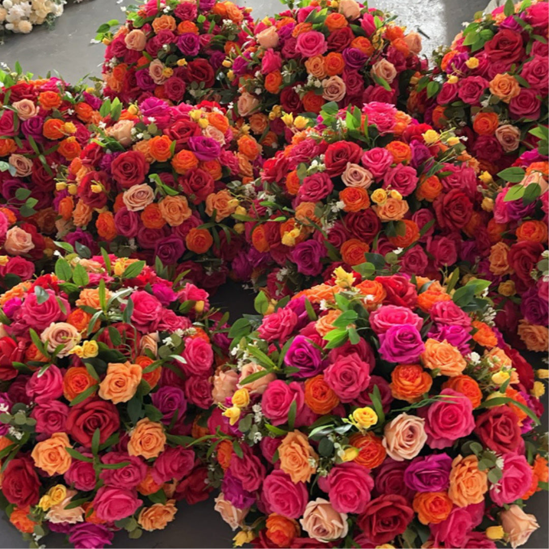 Orange, Pink and Yellow Premium Flower Ball - 1046