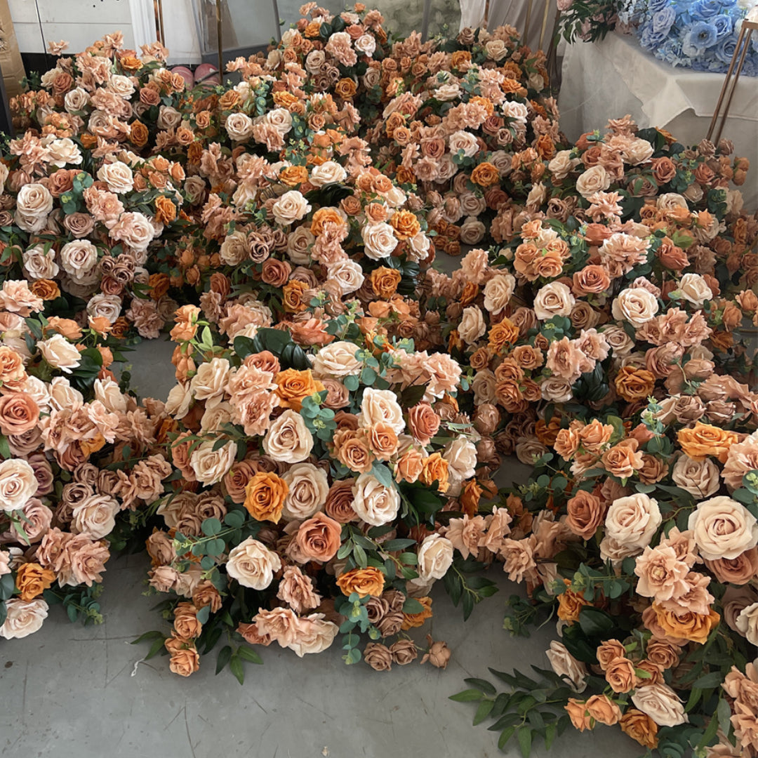 Brown, Tan and Orange Rose Premium Flower Ball - 1064