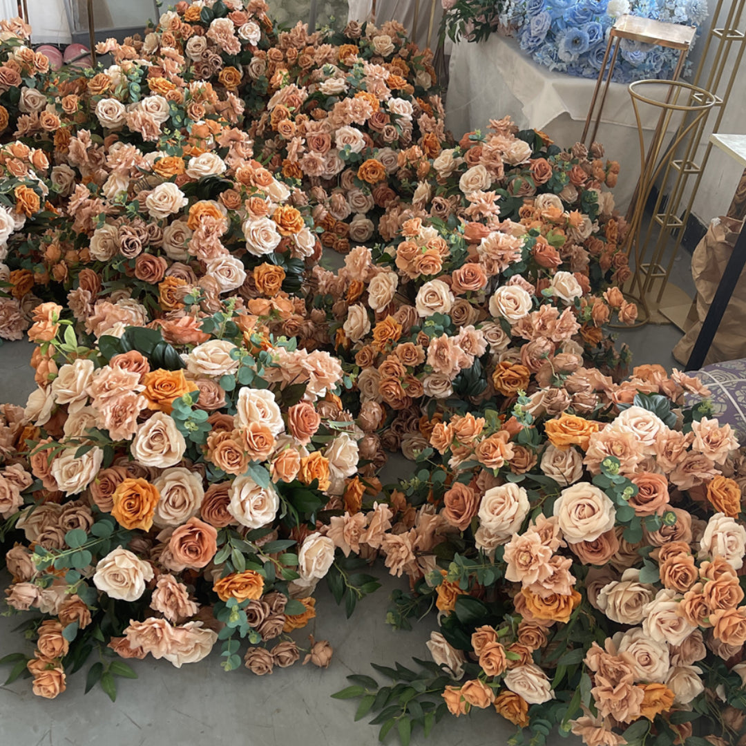 Brown, Tan and Orange Rose Premium Flower Ball - 1064