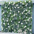 White Rose Jungle Greenery Premium Flower Wall - 506