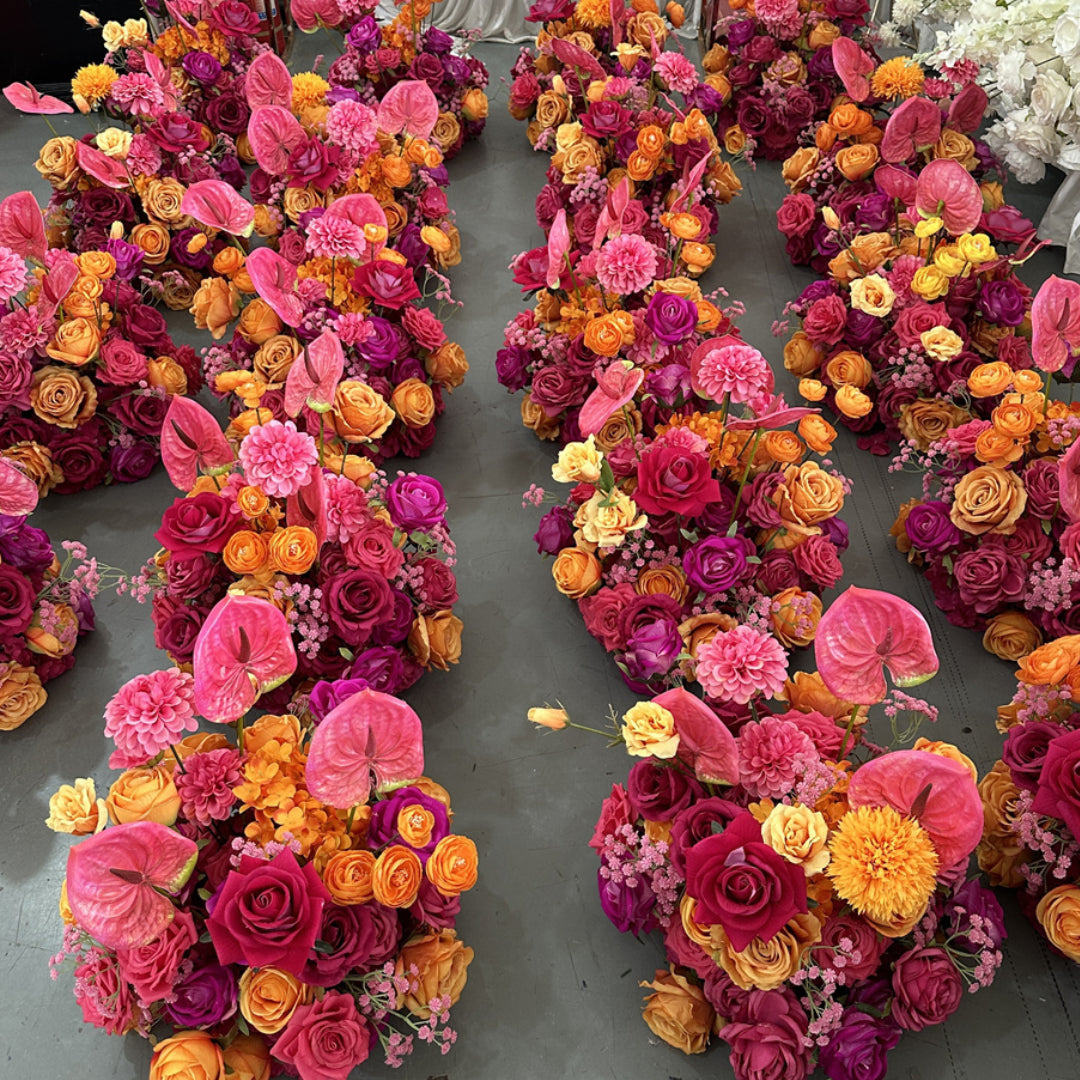 Hot Pink, Orange and Yellow Premium Flower Ball - 1072