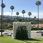 Dripping White Rose Premium Greenery Flower Wall - 533