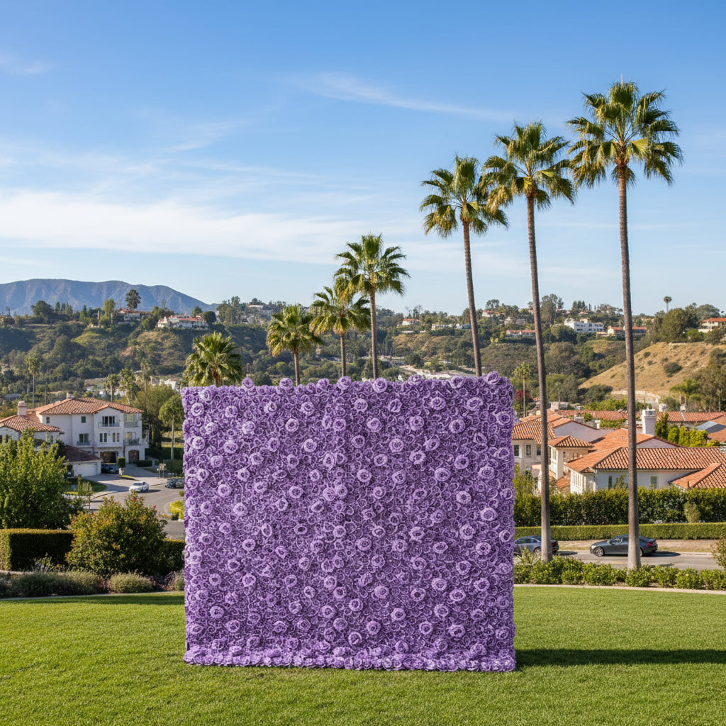 Classic Purple Rose Flower Wall - 005