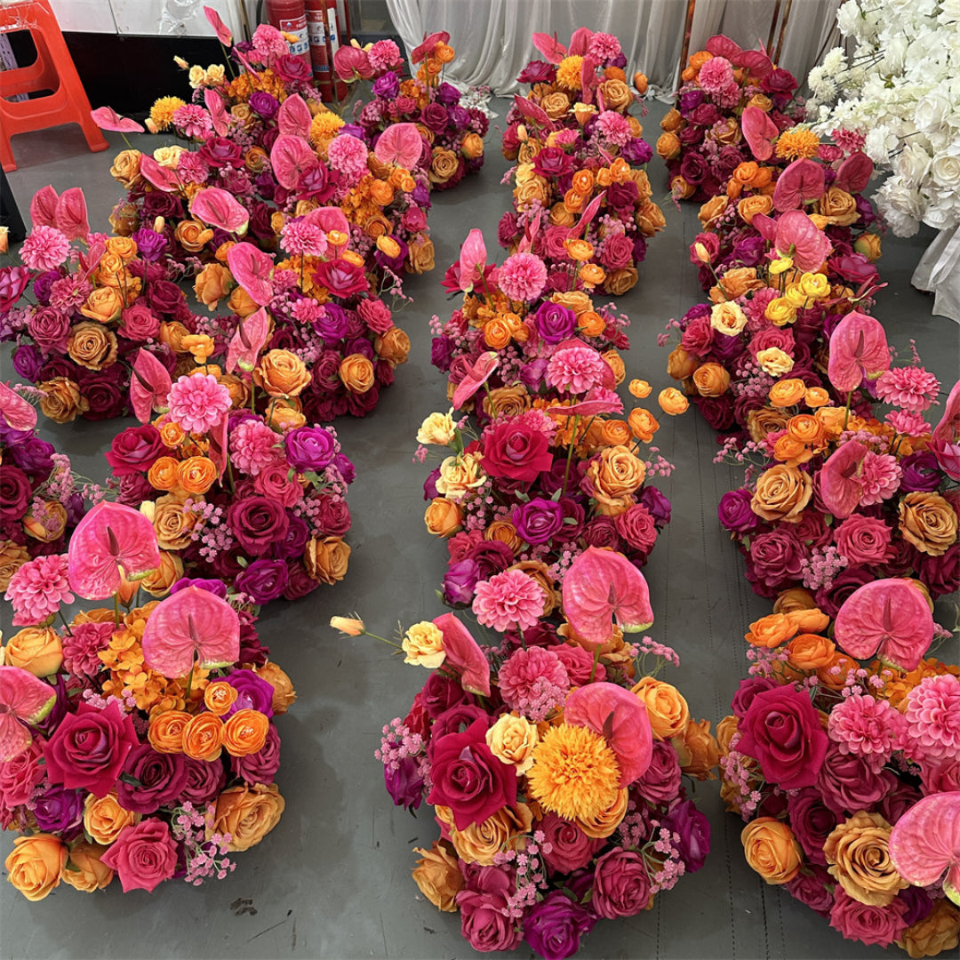 Hot Pink, Orange and Yellow Premium Flower Ball - 1072