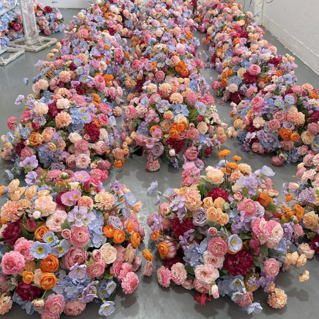 Blue, Lavender, Pink and Orange Premium Flower Ball - 1074