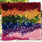 Rainbow Rose Premium Flower Wall - 100