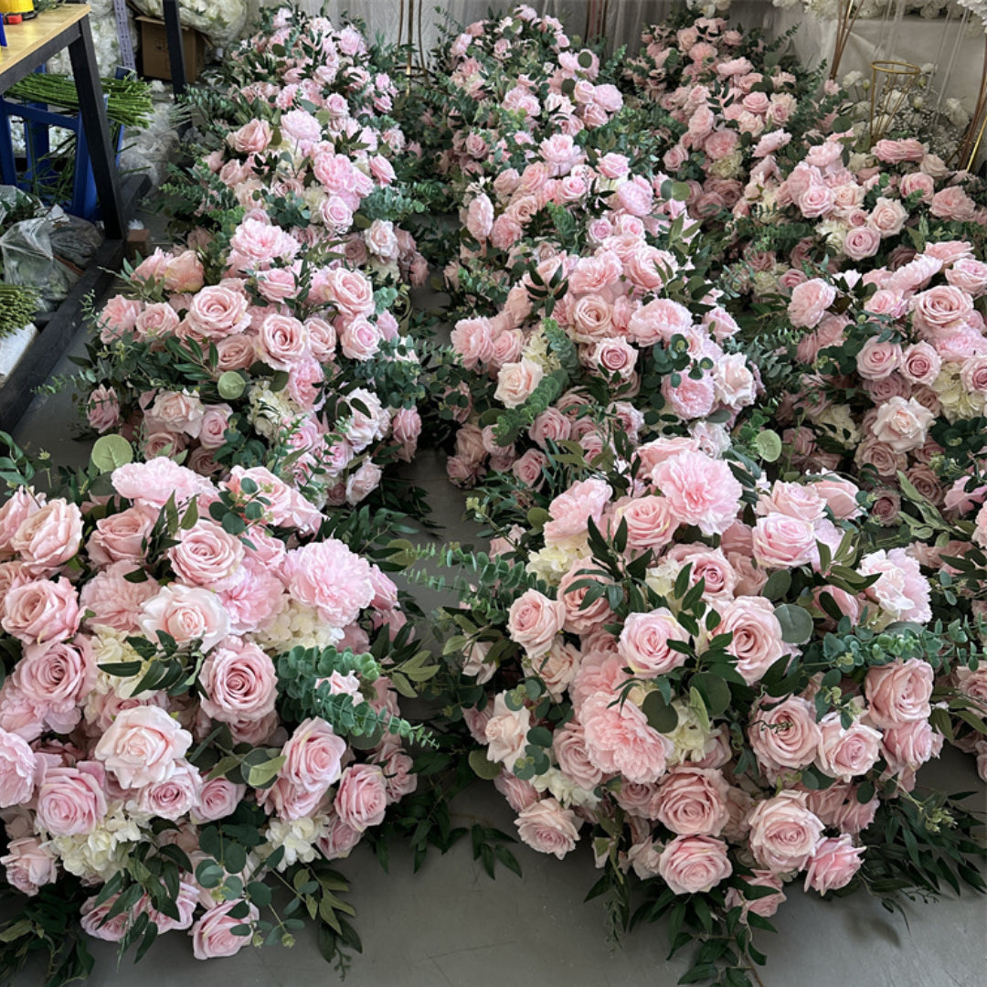 Light Pink Wild Rose Greenery Premium Flower Ball - 1016