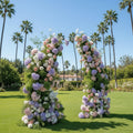 Purple, Pink, Green and White 2 Piece Premium Flower Arch Set - 4599