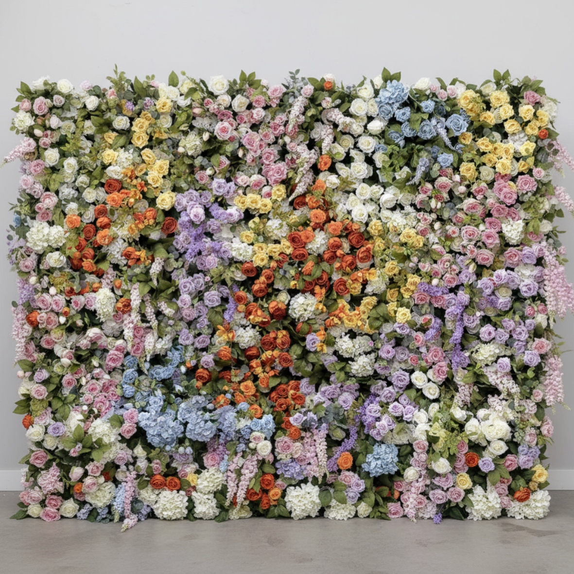 Dripping Rainbow Floral Pastels Premium Wild Flower Wall Backdrop - 328