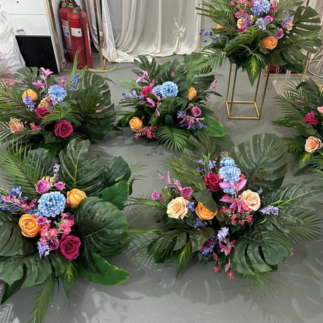 Blue, Pink, Purple, Orange Greenery Premium Flower Ball - 1075