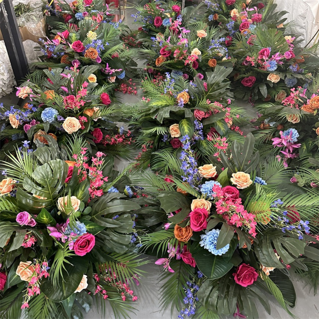 Blue, Pink, Purple, Orange Greenery Premium Flower Ball - 1075