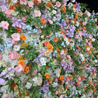Pink, Purple, Orange and White Premium Flower Wall - 274