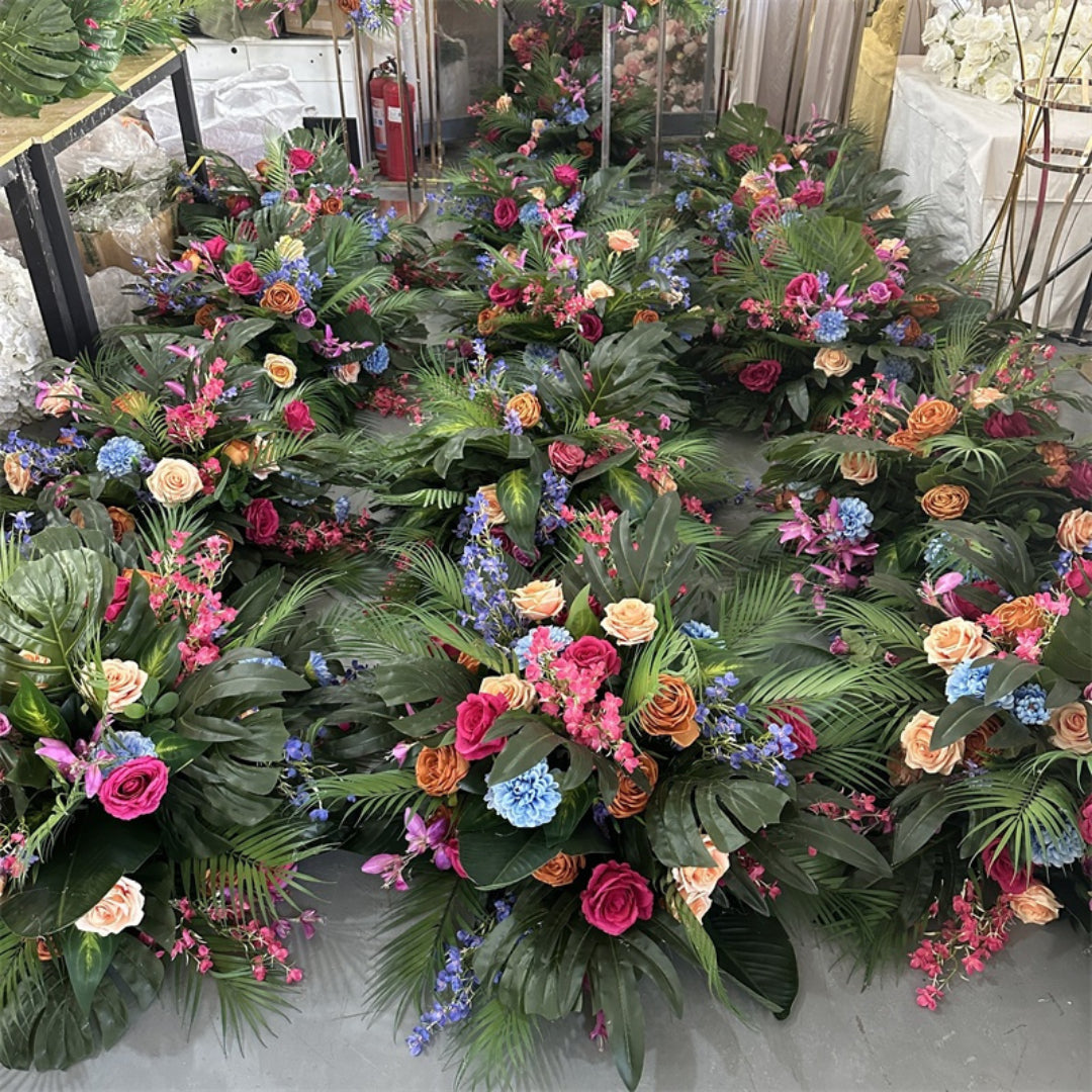 Blue, Pink, Purple, Orange Greenery Premium Flower Ball - 1075