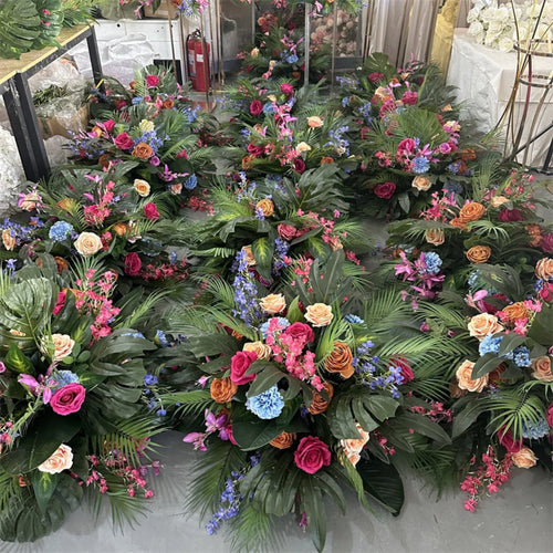 Blue, Pink, Purple, Orange Greenery Premium Flower Ball - 1075