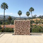 Brown, Cream and White Rose Premium Flower Wall - 130