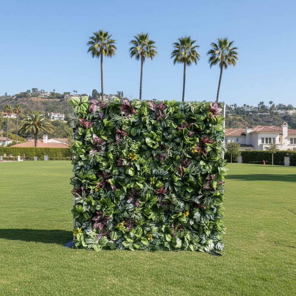 Retro Tropical Greenery Premium Flower Wall - 529