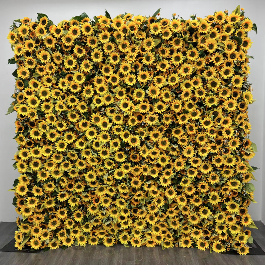 Premium Yellow Sunflower Flower Wall - 089