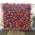 Pink, Orange & Yellow Wild Rose Premium Flower Wall - 121
