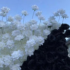 White & Black Premium Rose Floral Flower Wall - 210