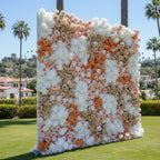 Pink, White and Orange Premium Flower Wall - 096