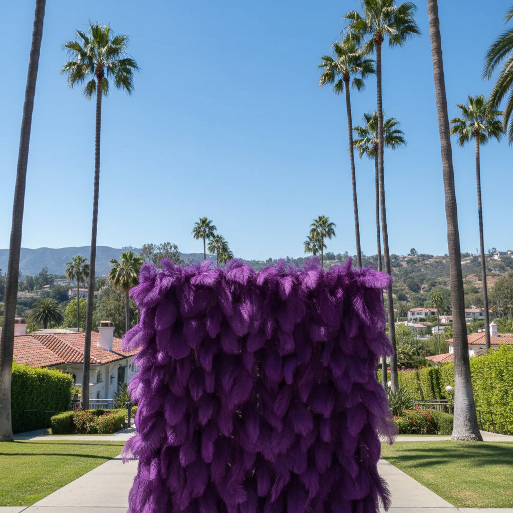 Purple Feather Wall - 081