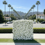 Deluxe Wild White and Greenery Premium Flower Wall- 087