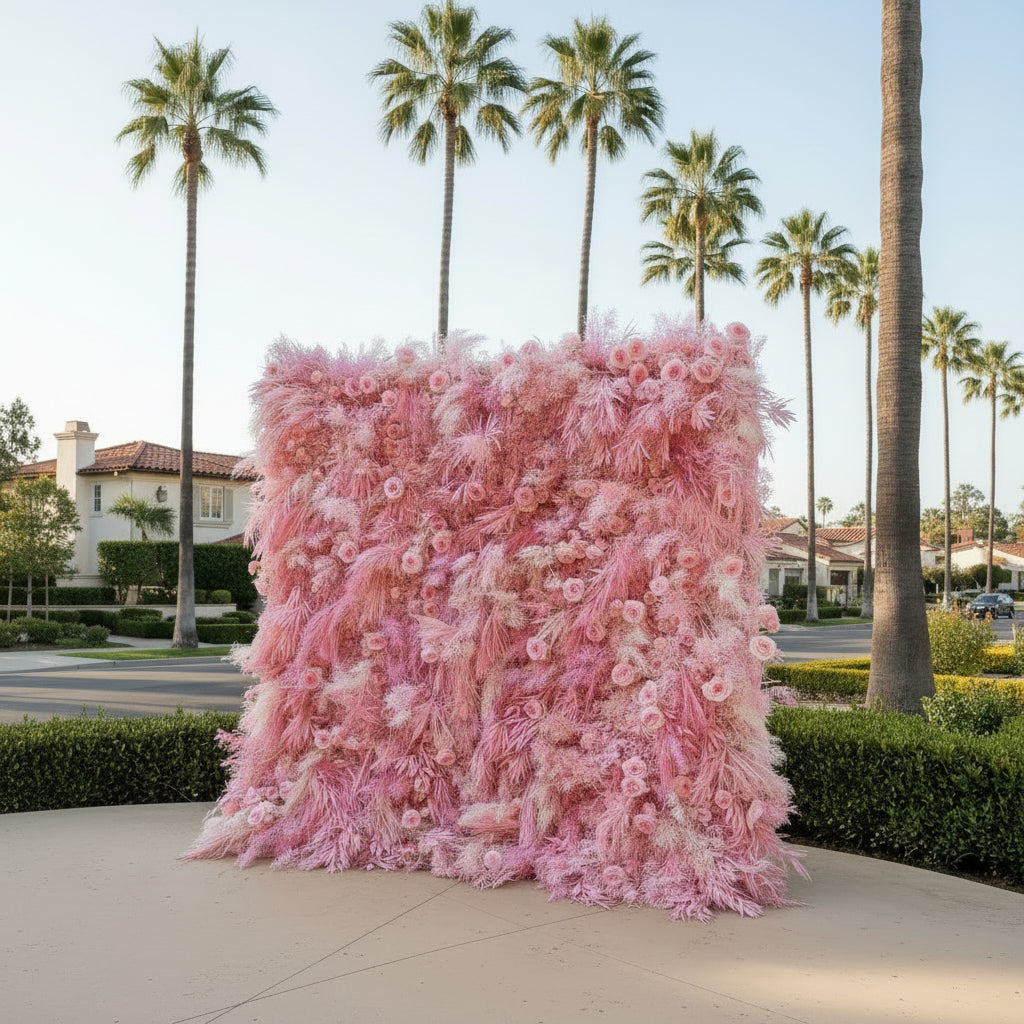 Into The Meadow Light Pink Rose Flower Wall - 053