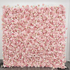 Light Pink & Cream Rose Premium Flower Wall - 030