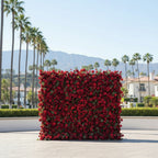 Red Rose & Meadow Greenery Flower Wall - 164